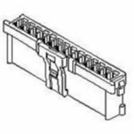 MOLEX Board Connector, 9 Contact(S), 1 Row(S), Female, 0.079 Inch Pitch, Crimp Terminal, Locking, Black 513820901